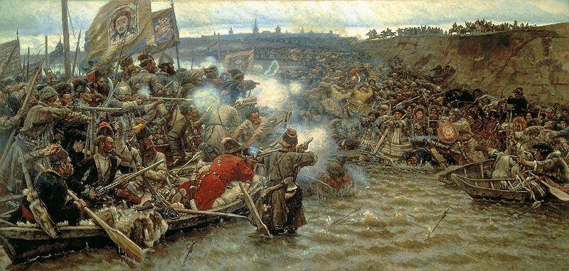 Vasily Surikov Conquest of Siberia by Yermak oil painting picture